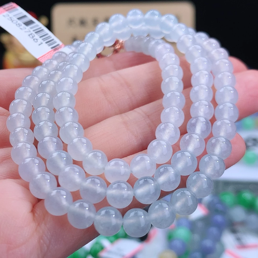 翡翠项链未镶嵌卡6mm