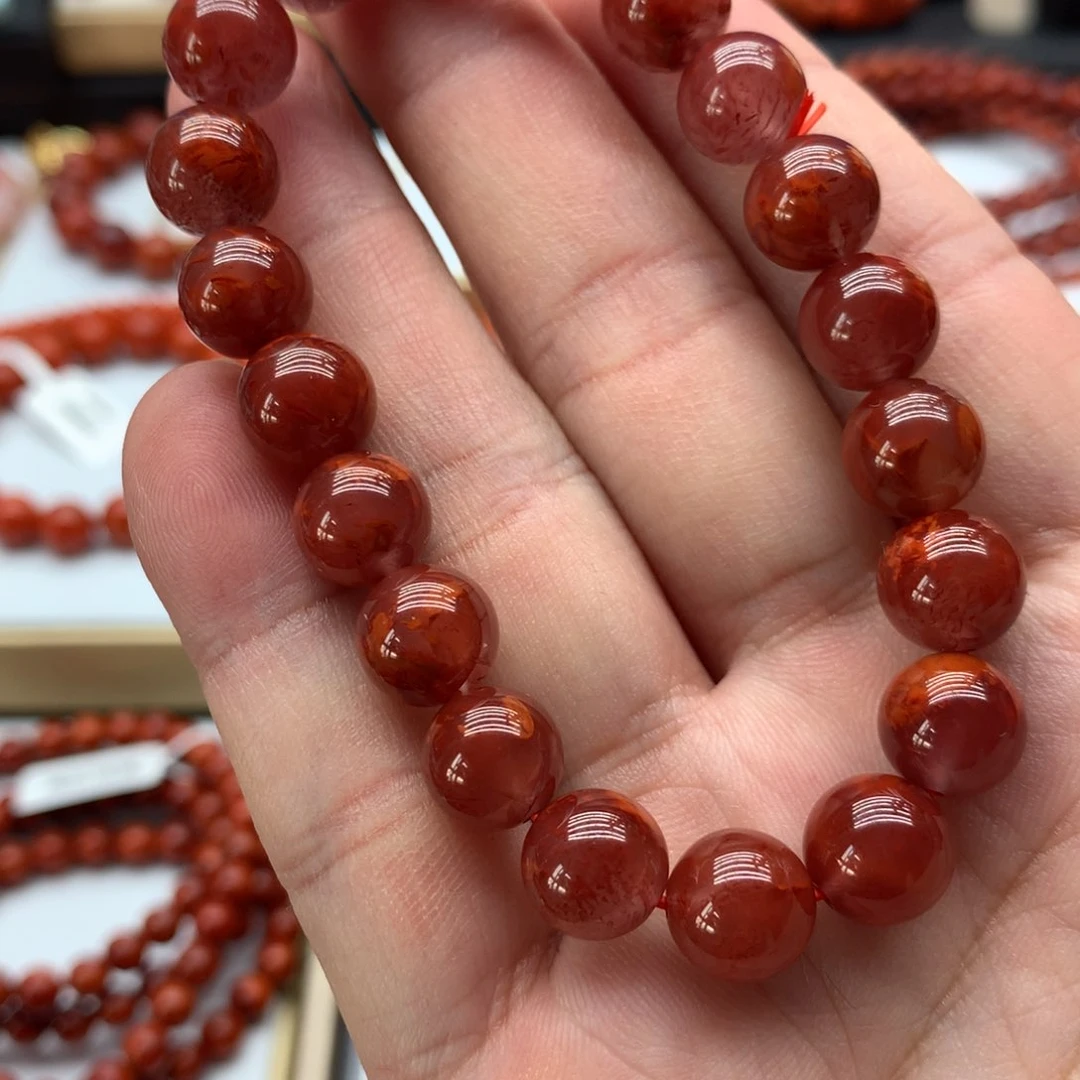 南红玛瑙手链未镶嵌