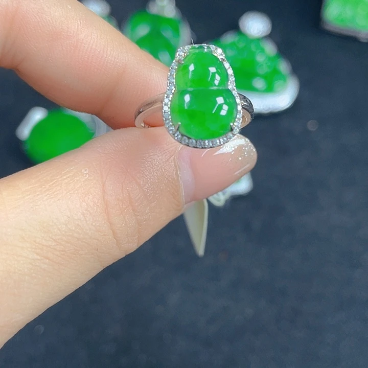 翡翠银S925镶嵌吊坠(不含链)