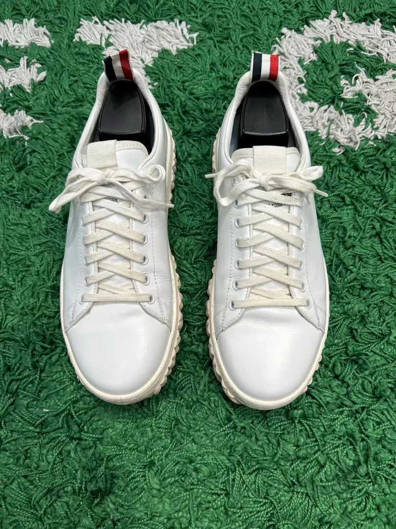 95新 THOMBROWNE 爆款编织麻花鞋底小白鞋/uk741码