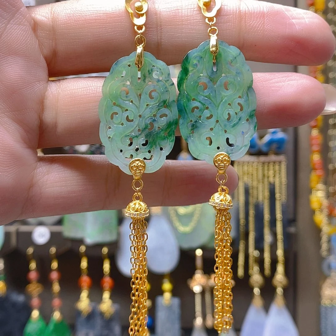 未镶嵌翡翠耳饰翡翠