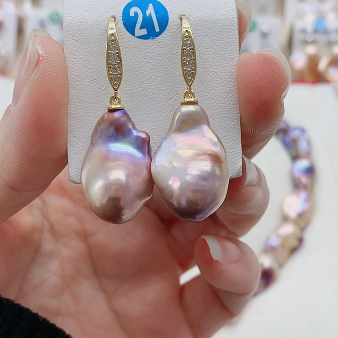 【闪购商品】淡水珍珠耳饰银S925镶嵌
