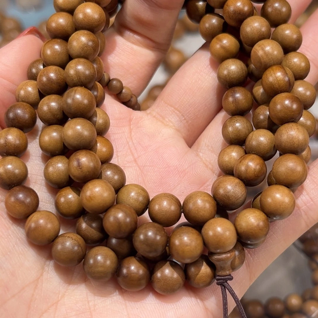 A***H檀香木手串/手链有黑油线0.8✖️108颗多圈