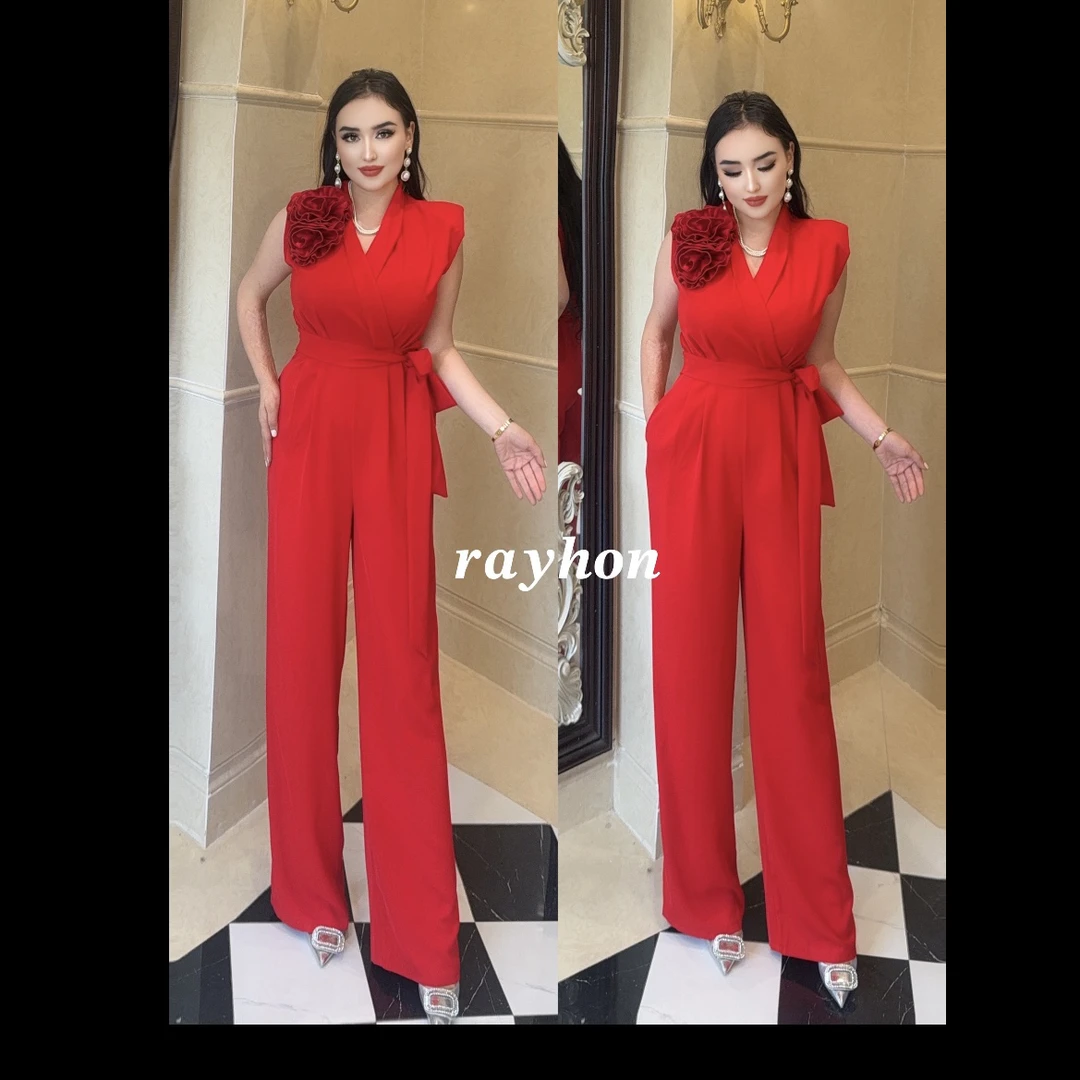 Rayhon连体衣名媛阔腿裤直筒裤显瘦通勤风连体裤直筒休闲