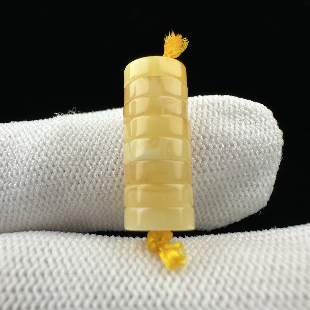 K3807天然原矿蜜蜡 隔片8mm支持复检假一罚十