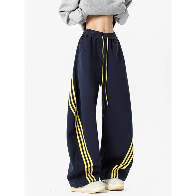 大码300斤美式跳舞裤子男女春夏薄款休闲运动阔腿裤hiphop街舞裤