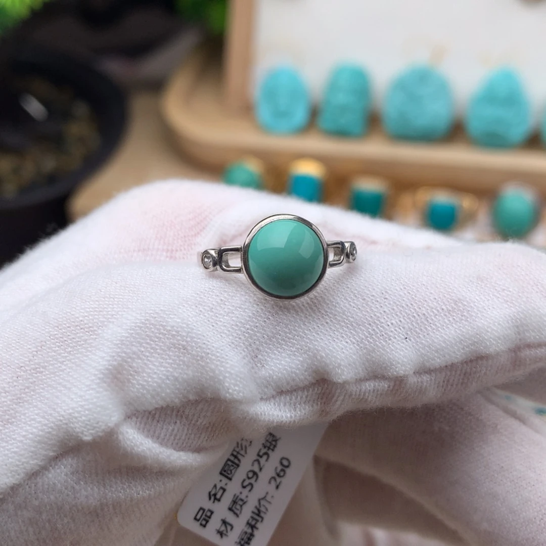 绿松石珠宝奇石银S925镶嵌