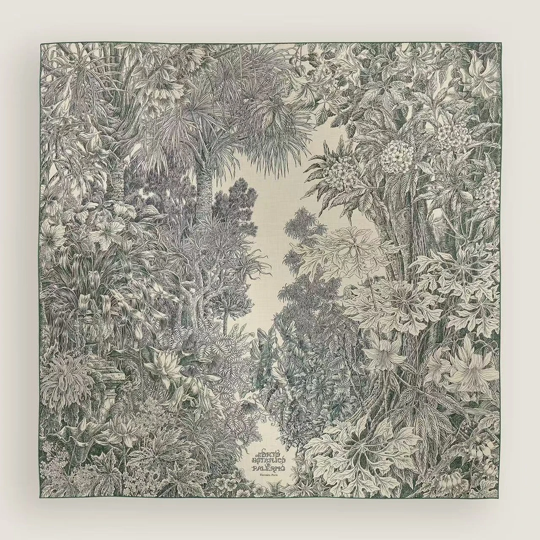 【植物园】重磅18姆米桑蚕丝斜纹88*88双面时尚气质百搭真丝丝巾