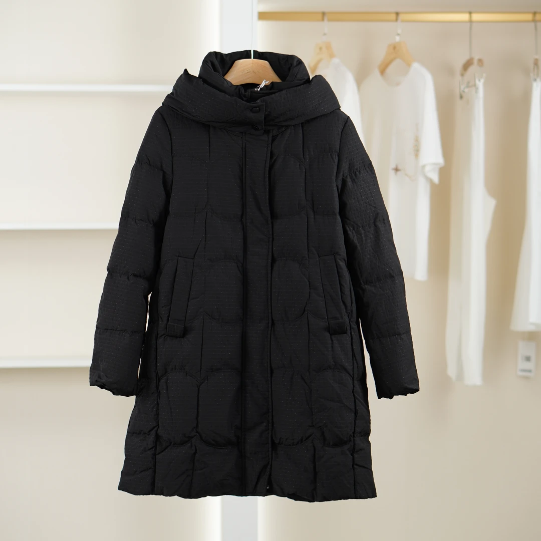 【麦笛·品牌新款】5081858 冬季长款加绒保暖羽绒服外套女装撤柜