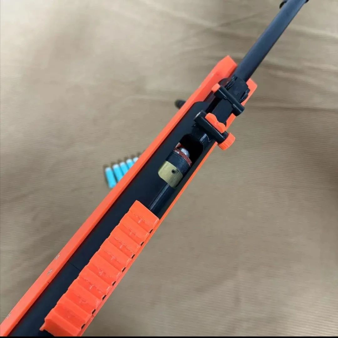 3D打印手工海绵软蛋发射器玩具B1下压式高配版怀旧工字结构