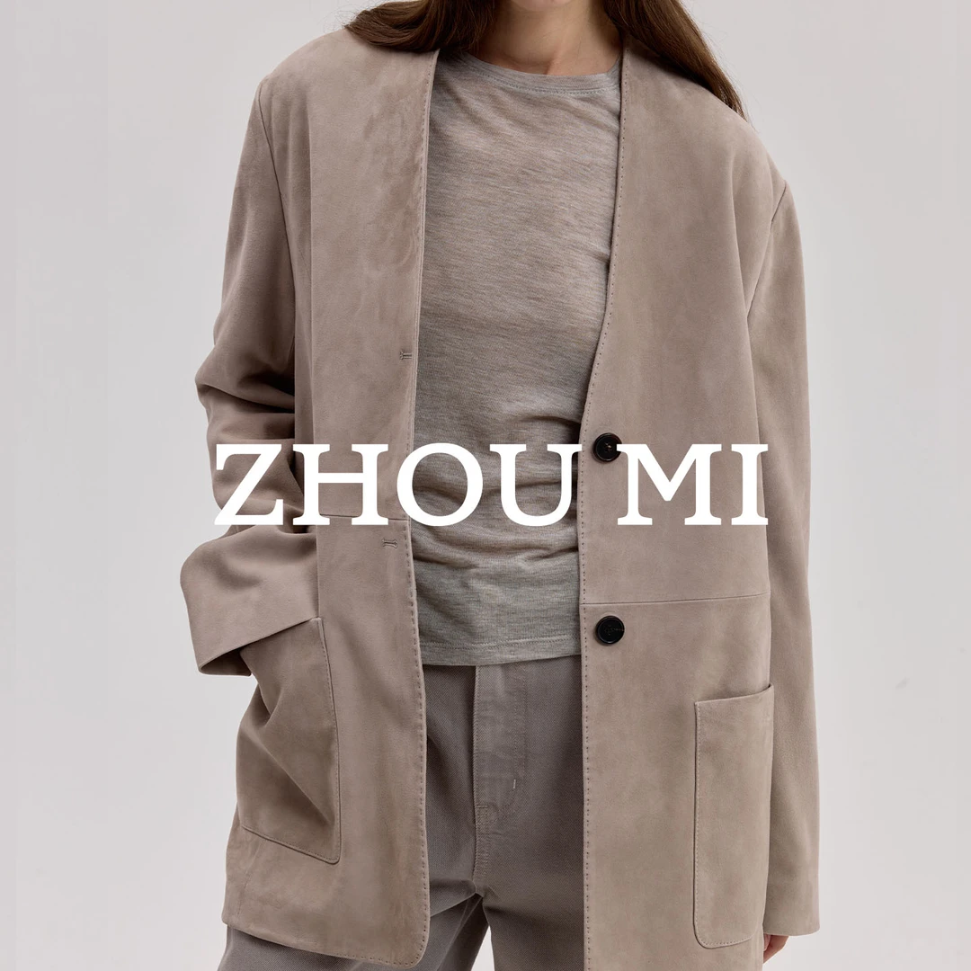 ZHOU MI山羊皮绒面外套ZY3038