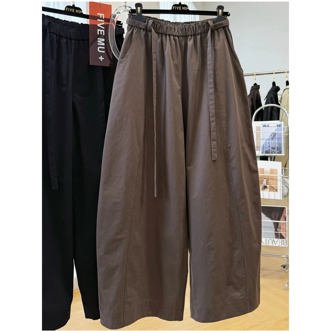 高级感韩系工装休闲裤女秋季宽松bf慵懒风裤子高腰显瘦老爹裤长裤