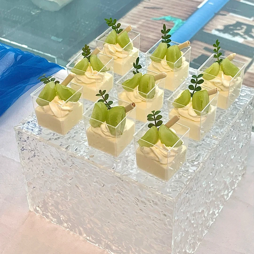 甜品台摆件展示架亚克力材质支架慕斯杯蛋糕摆台简约质感布置道具