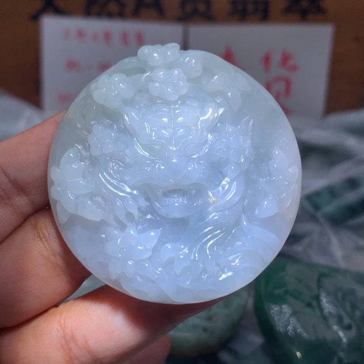 翡翠未镶嵌颈饰保真天然A货翡翠