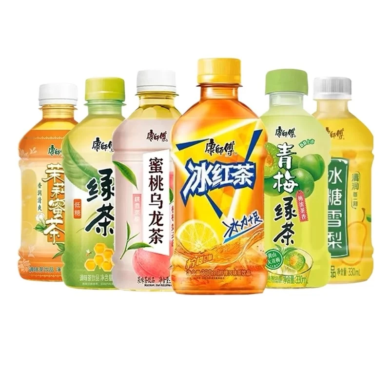 康师傅330ml*6瓶装饮料冰红茶绿茶蜜茶橙桃酸梅汤等冰绿茶