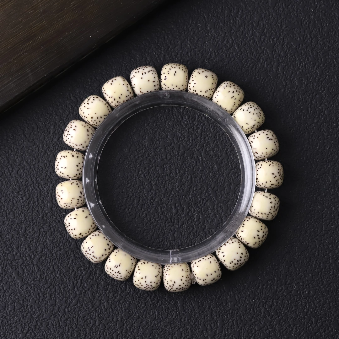 251261【原白干磨细星大留白】星月菩提文玩单圈手串