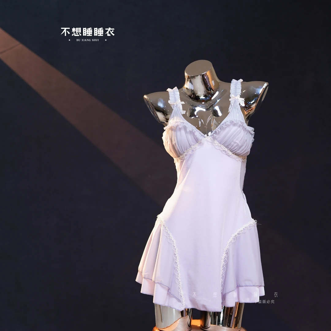 【楚楚动人】轻奢气质女神款睡裙带胸垫可拆卸睡衣家居服