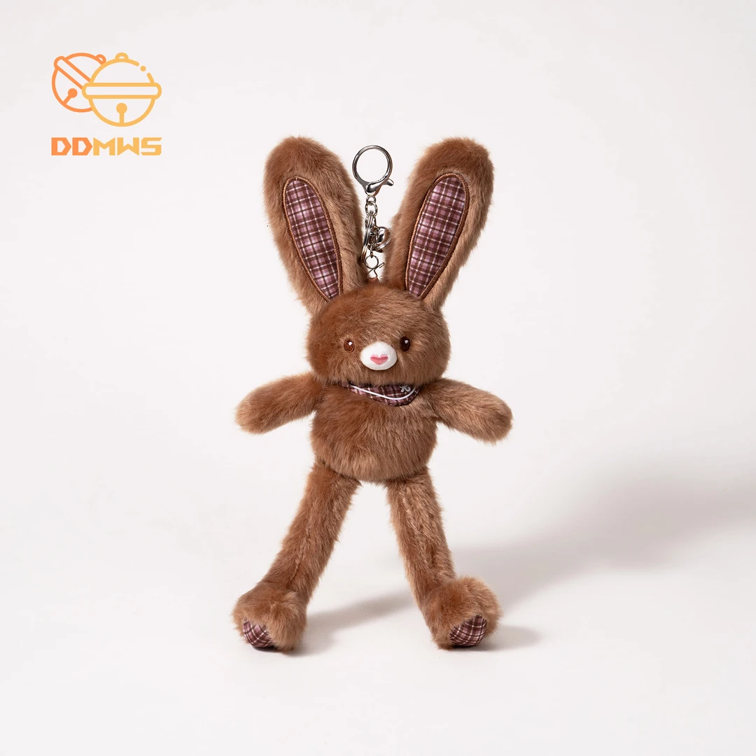 网红抽拉兔子玩偶小挂件拉耳兔公仔毛绒玩具包包挂饰钥匙扣布娃娃