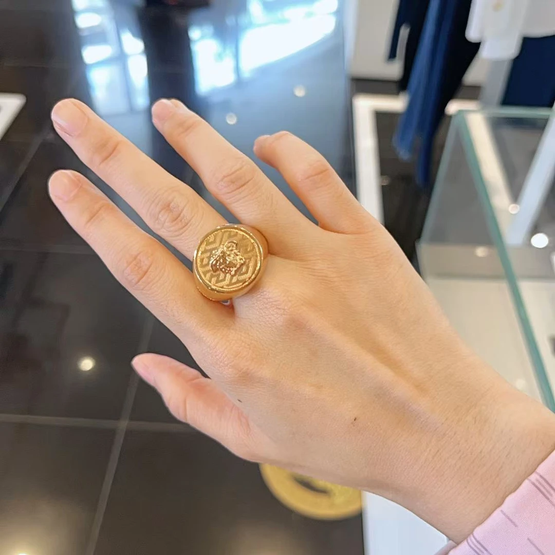 未使用 VERSACE/范思哲 美杜莎回形纹戒指