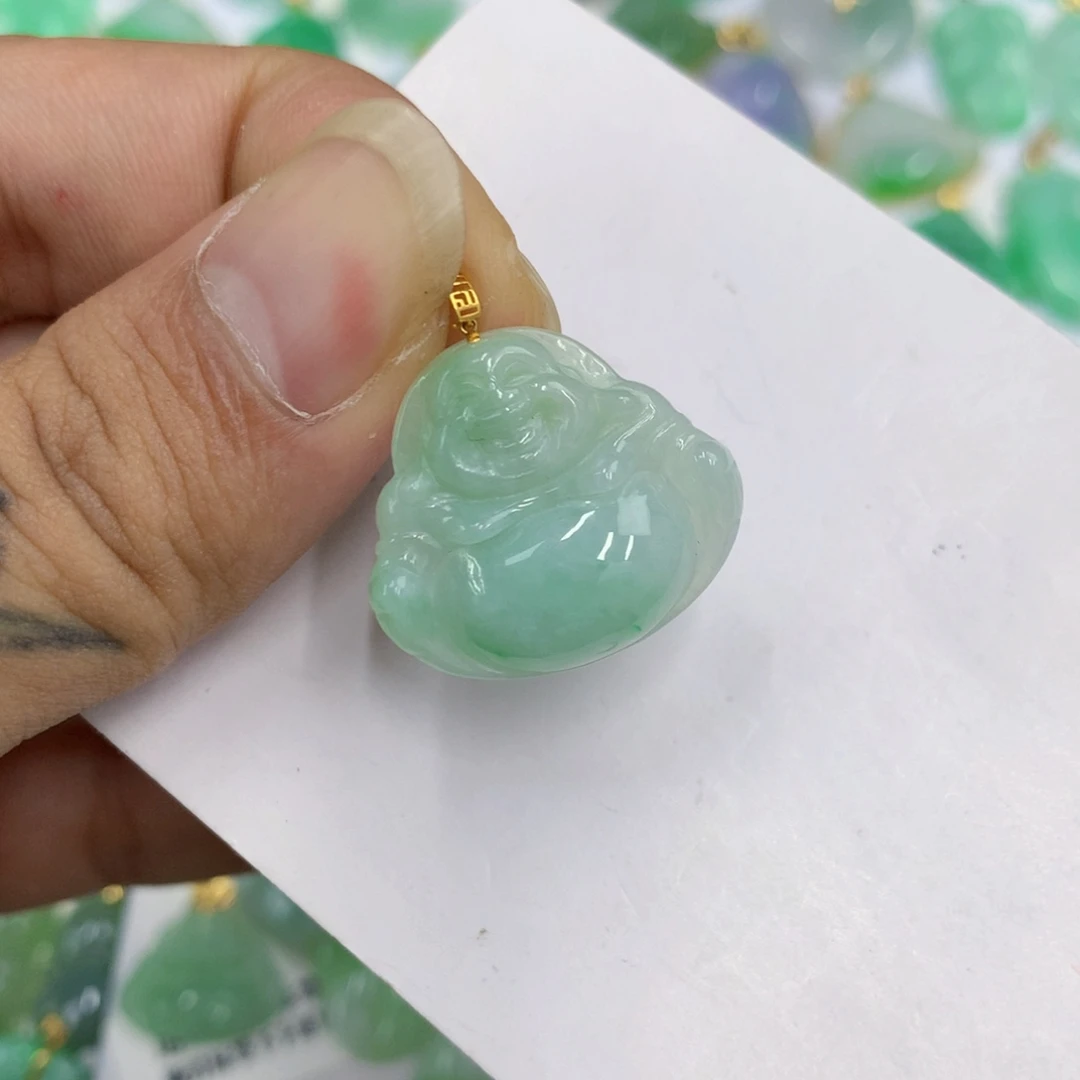 颈饰18K金镶嵌翡翠翡翠