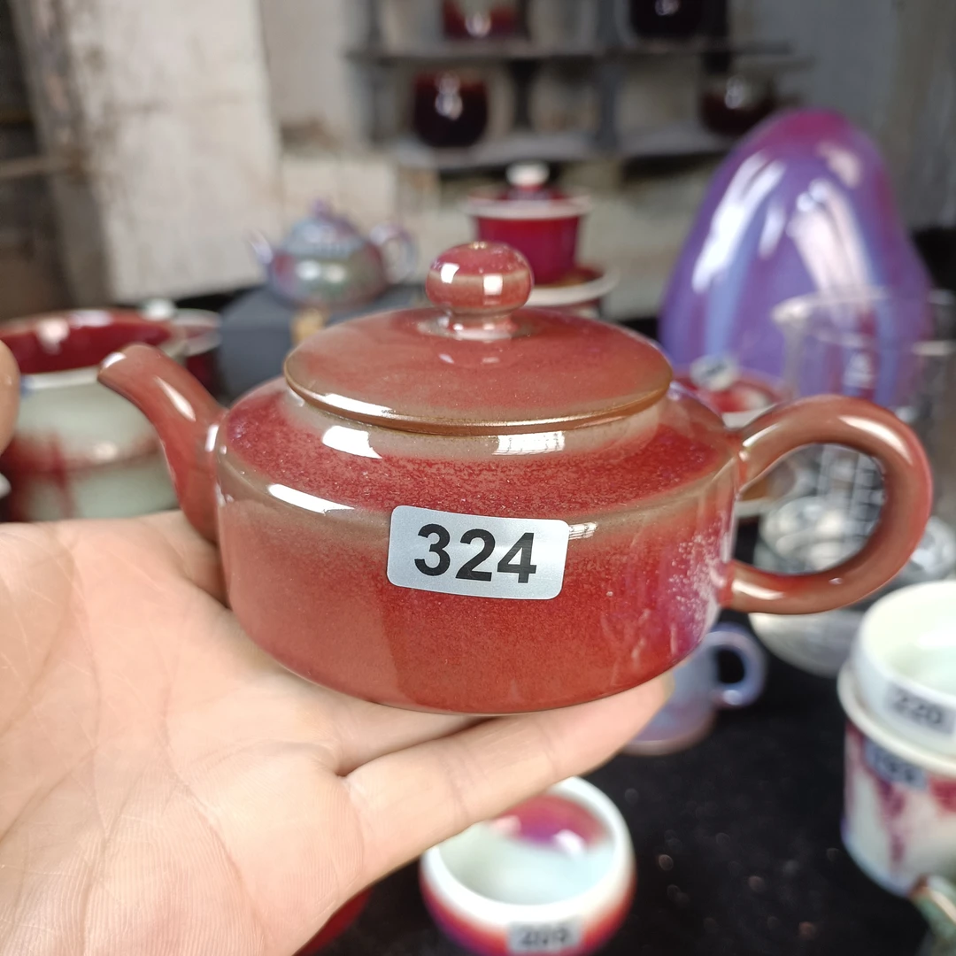 324容量180毫升左右钧瓷原矿釉茶壶