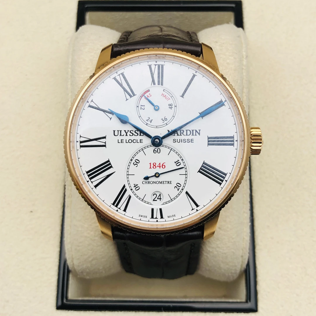 95新 Ulysse Nardin/雅典 雅典表手表航海系列1182-310/40机械表