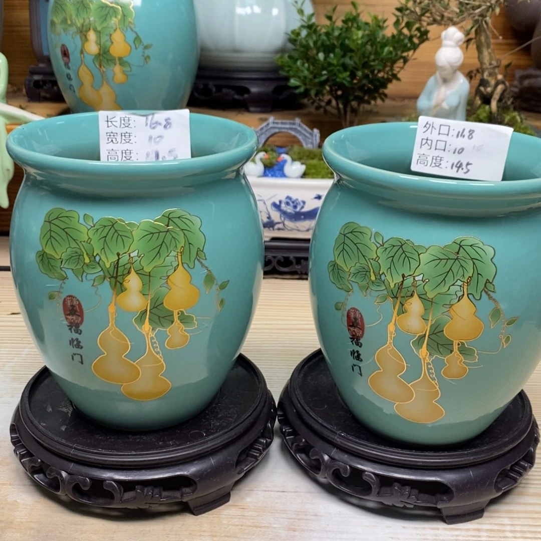 紫砂陶瓷艺术花盆陶瓷