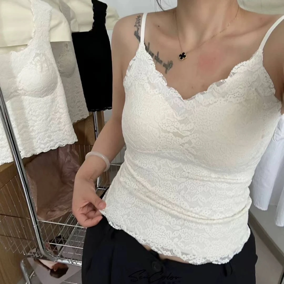 5008 法式蕾丝固定一体杯品质美背