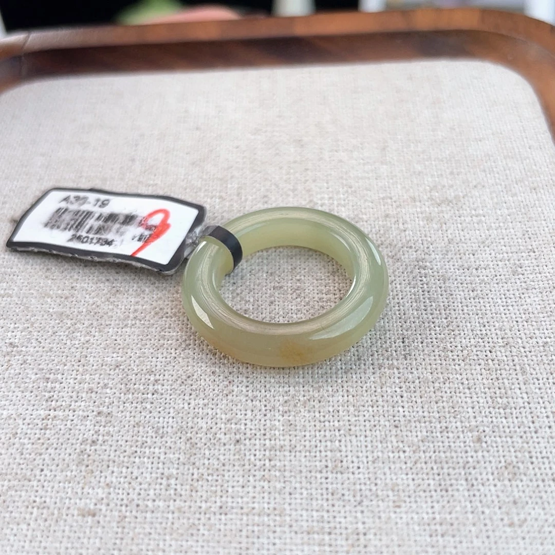 和田玉未镶嵌戒指U94晴水一口糖16.1不退换货