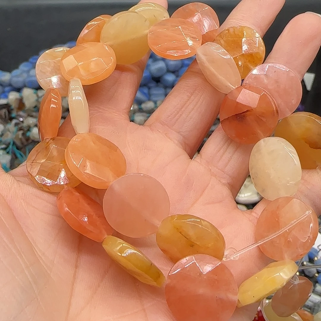 合金玛瑙/玉髓珠宝半成品波斯湾玛瑙16mm一条