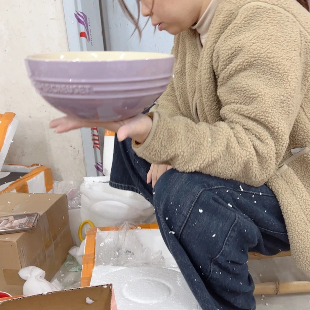 盘老姊妹家瓷器好漂亮紫色大汤w