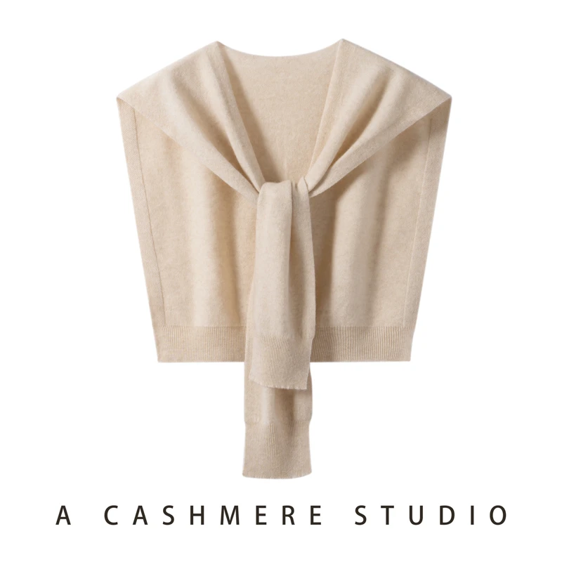 100%山羊绒披肩女办公室针织围巾护颈空调小披肩2025春夏新款秋冬