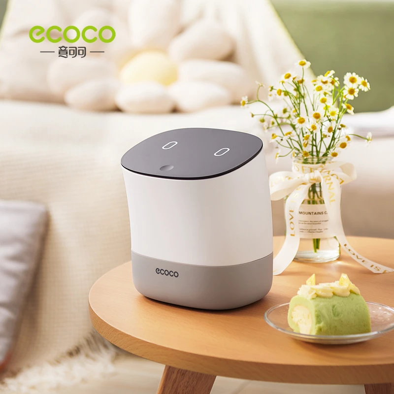 ecoco桌面垃圾桶客厅高档网红按压式客厅家用办公桌餐厅收纳筒盒