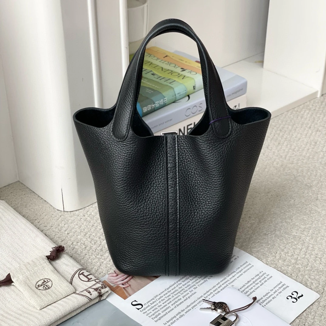 未使用 Hermes/爱马仕 22菜篮子黑银全新全套JM12-1344