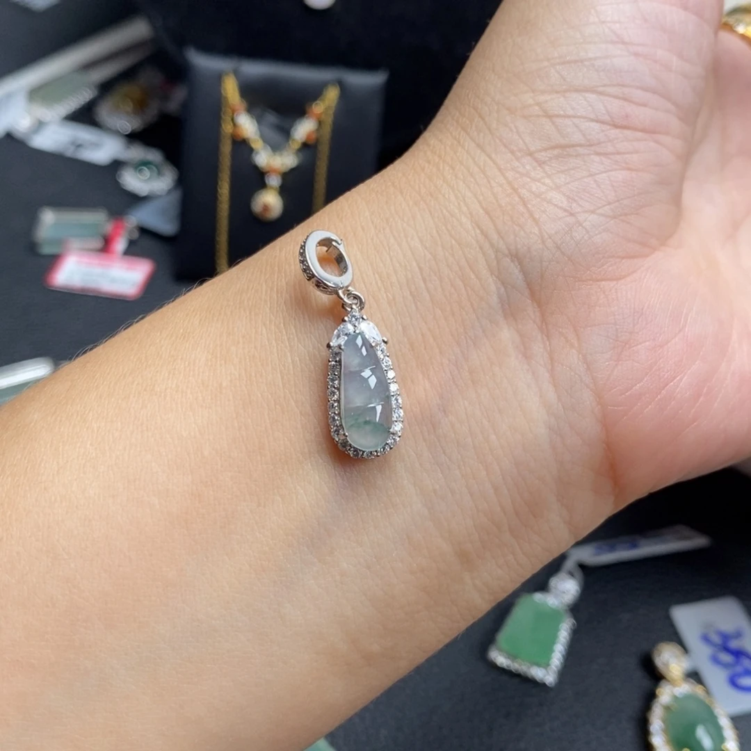 翡翠戒指银S925镶嵌