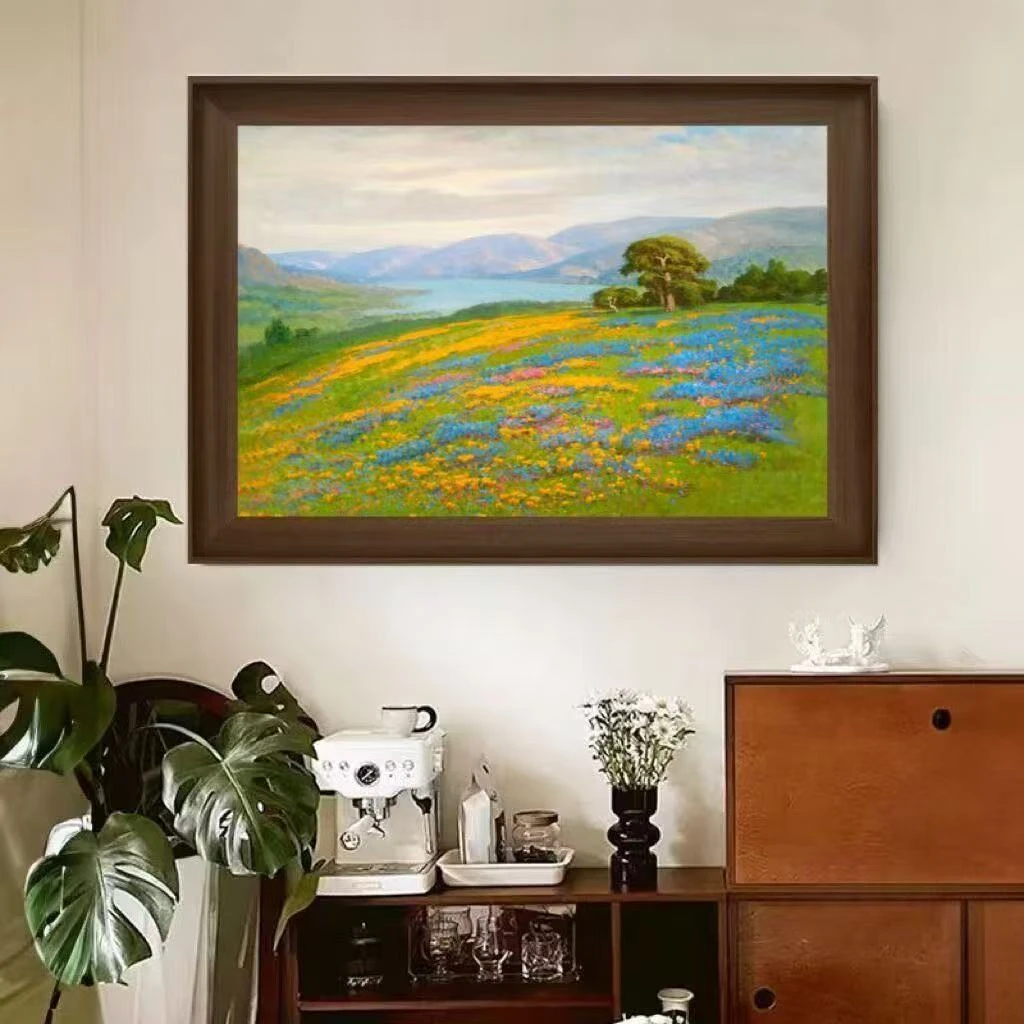 D39加利福利亚的春天】复古客厅沙发背景墙装饰画50*70