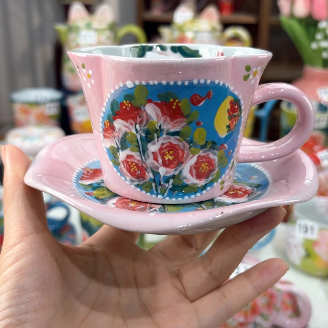景德镇手绘高温釉下彩陶瓷茶具