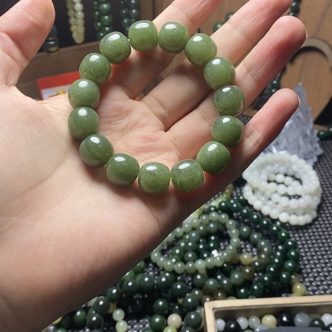 和田玉未镶嵌手串11