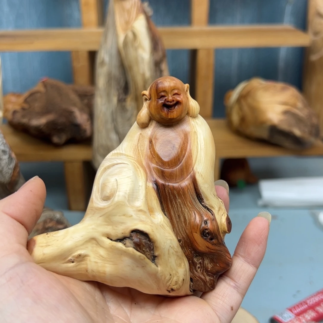 语***昕木崖柏木摆件手把件