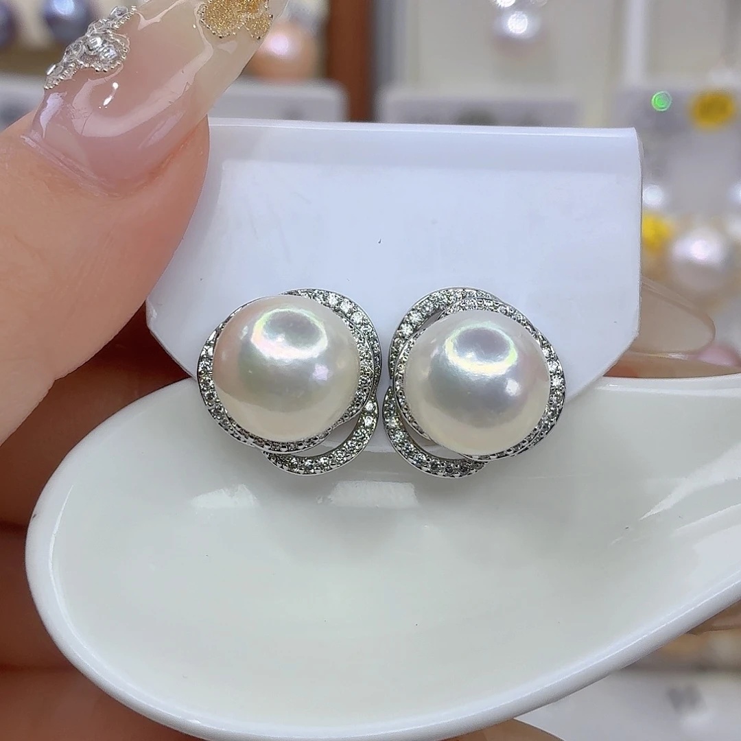 淡水珍珠耳饰未镶嵌F