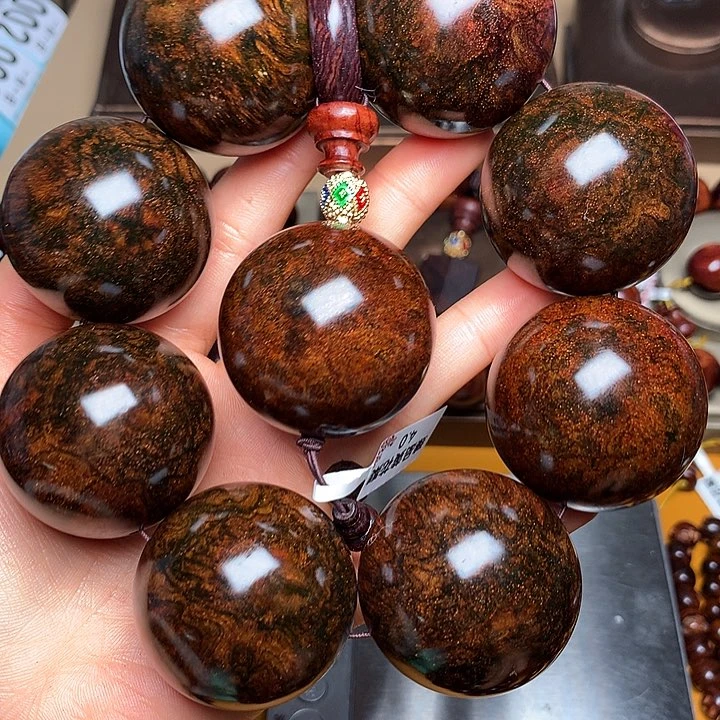 花梨木类手串/手链黄花梨风化料老挝花梨土埋料4.0