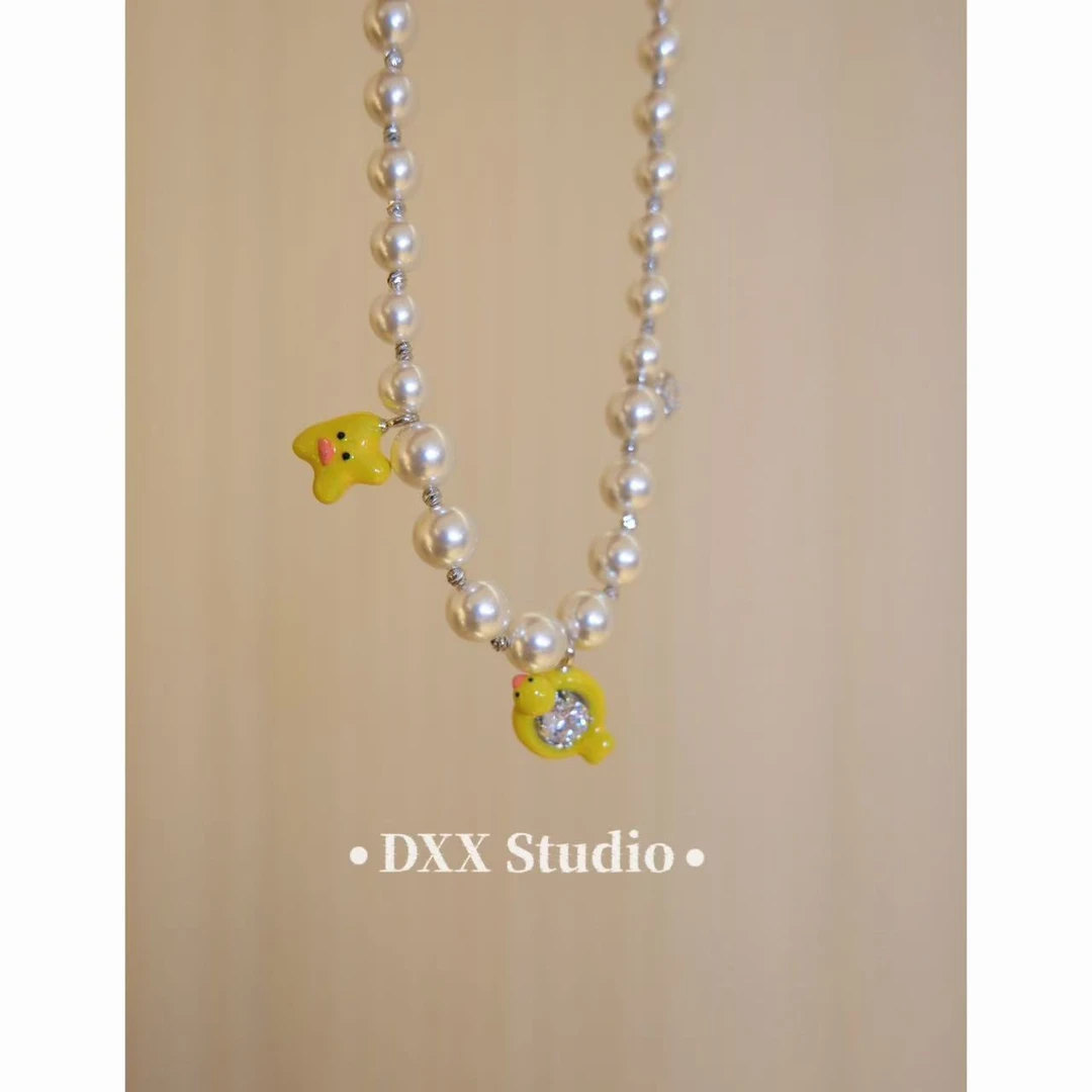 铜合金仿珍珠项链 小众设计百搭ins项链49004