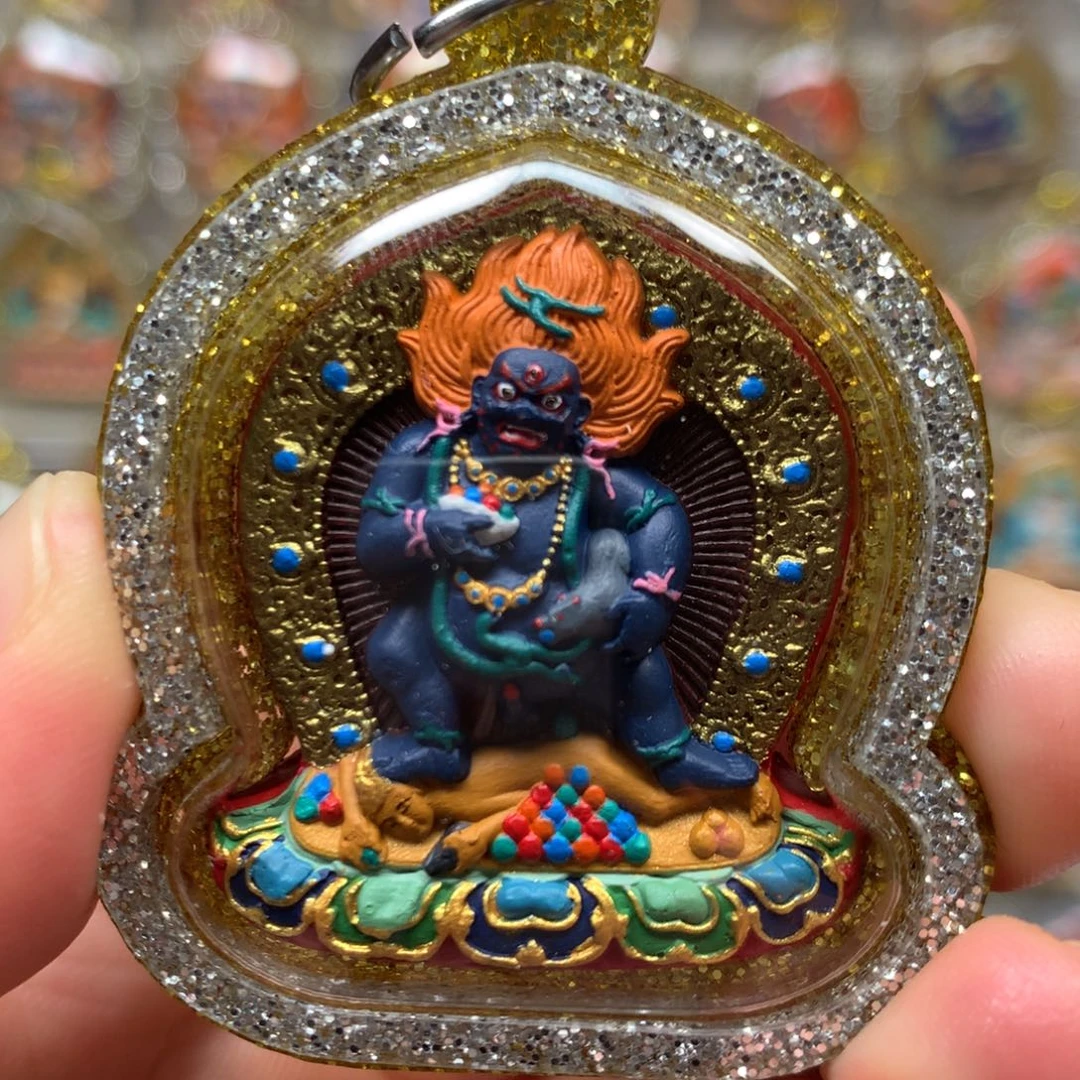 泥塑黑财彩绘擦擦