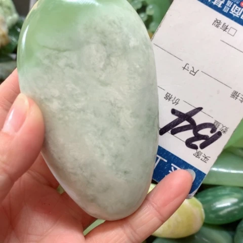 蛇纹石玉手把件未镶嵌