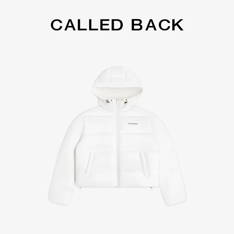 CALLED BACK白色休闲百搭时尚简约保暖短款女士羽绒服240994