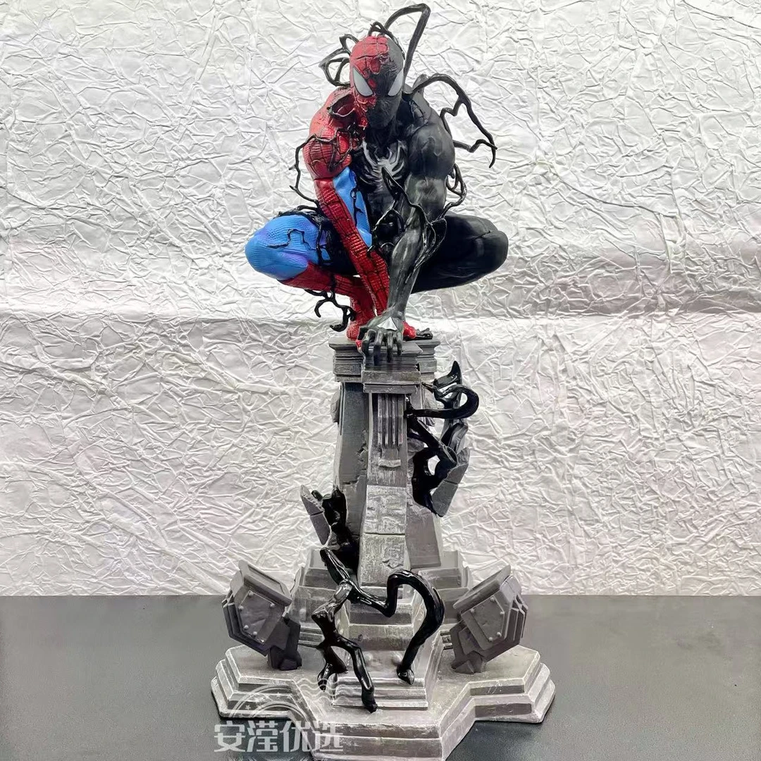 毒液蜘蛛侠共生体可发光蹲姿手办漫威系列周边模型桌面装饰摆件