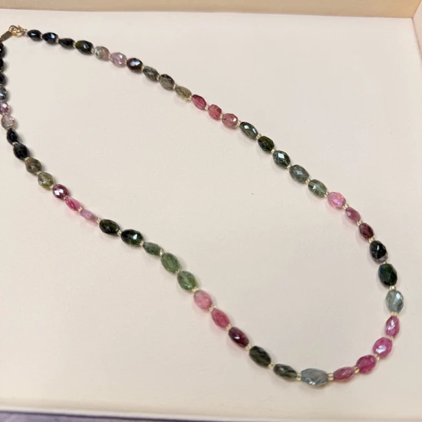 【六六中古】孤品精美碧玺项链ew946链长46