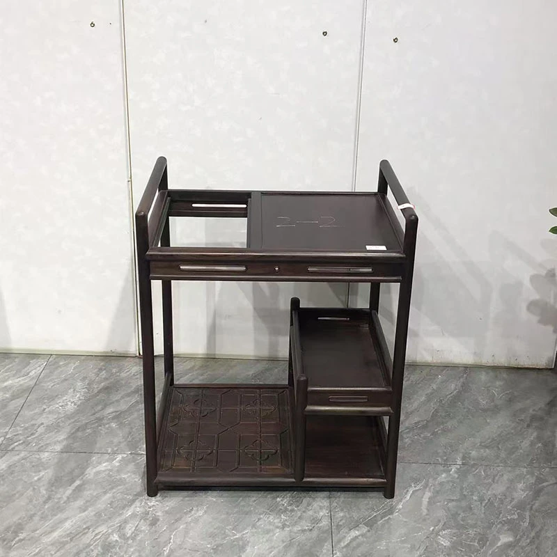 红木家具大红酸枝茶水架简约客厅茶水柜实木中式整装置物架储物柜