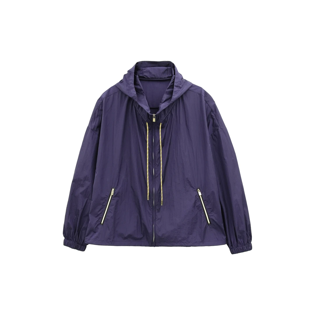 全新未使用  Once Recur拉链口袋抽绳长袖连帽外套