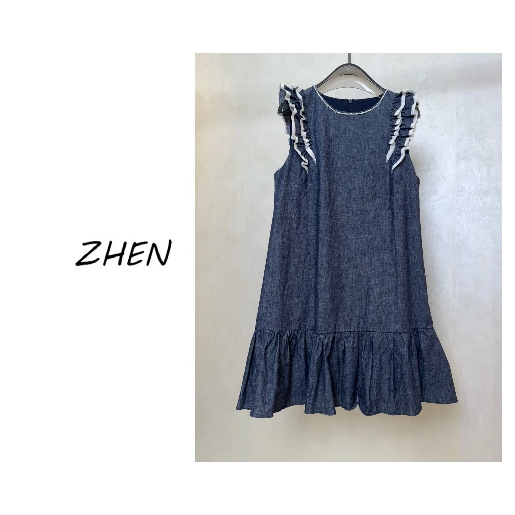 【ZHEN】25K00645 2025新款时尚气质修身显瘦小众设计连衣裙女